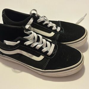 Vans Kids Classic Black and White Sneakers